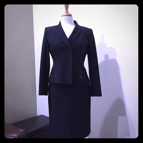 Anne Klein Navy Blue Skirt Suit 